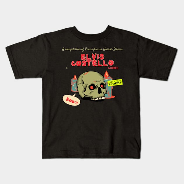 elvis costello horror story Kids T-Shirt by psychedelic skull